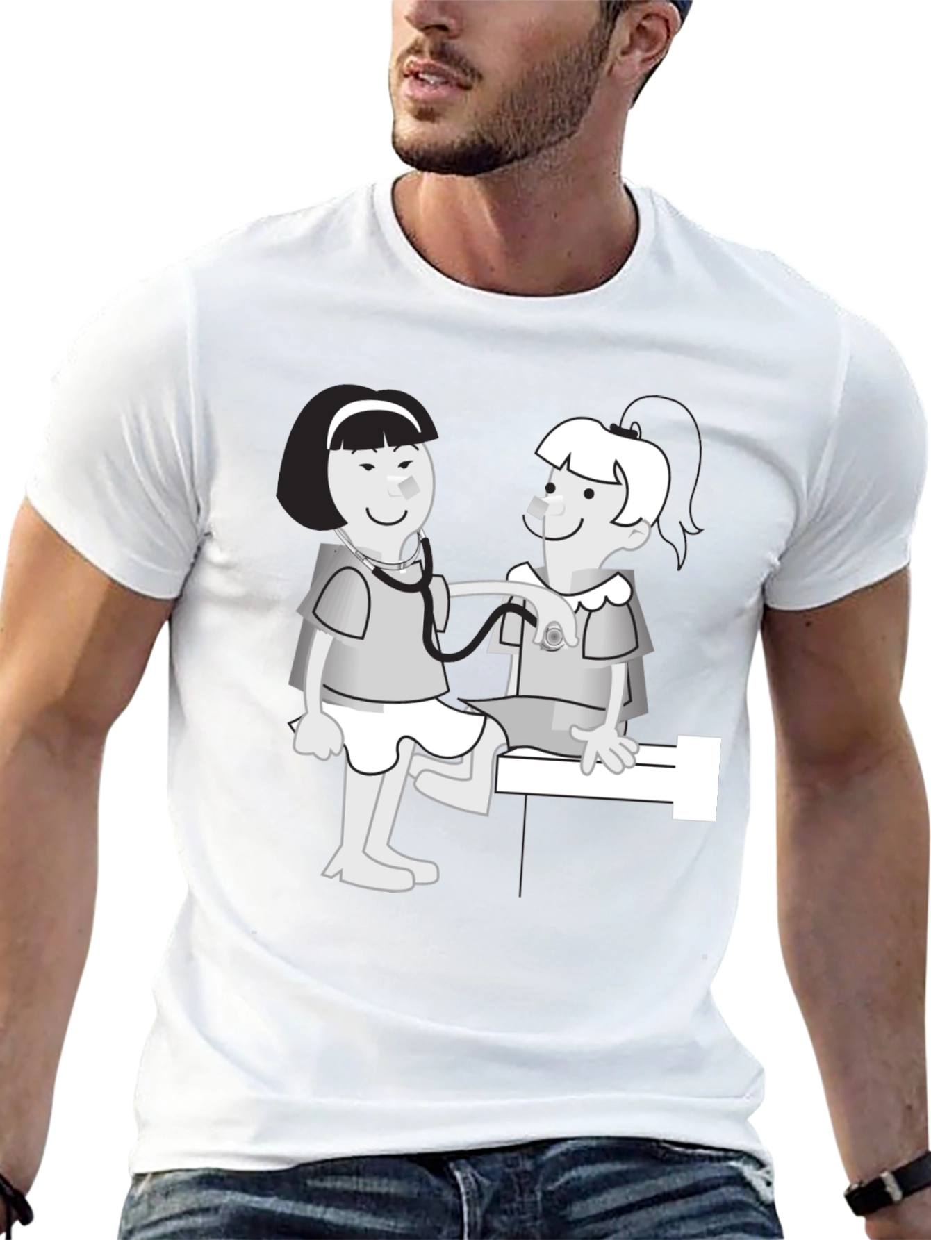Cartoon Doctor T-Shirt - Novelty Graphic Tee