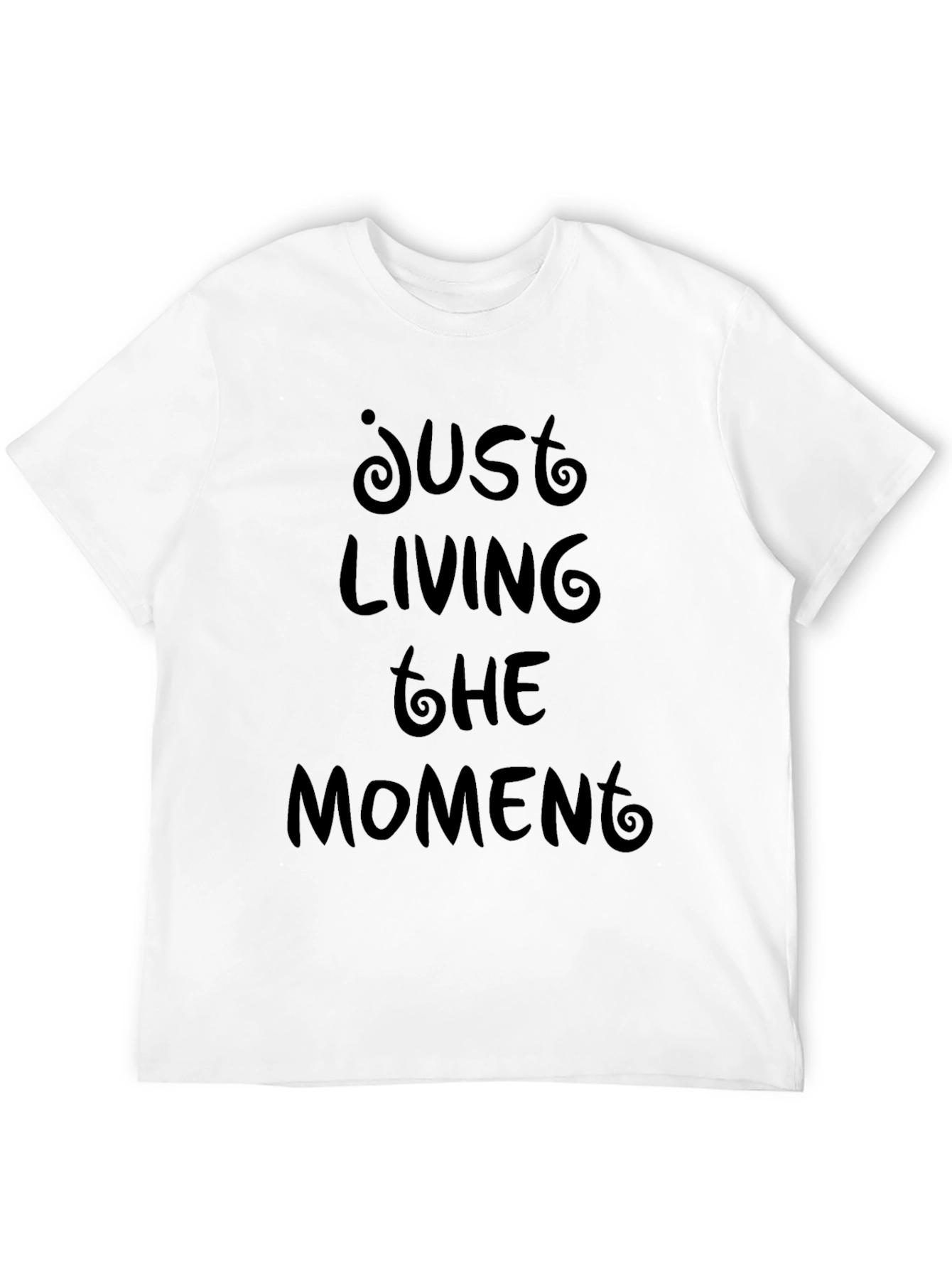 Just Living The Moment Black Graphic Tee