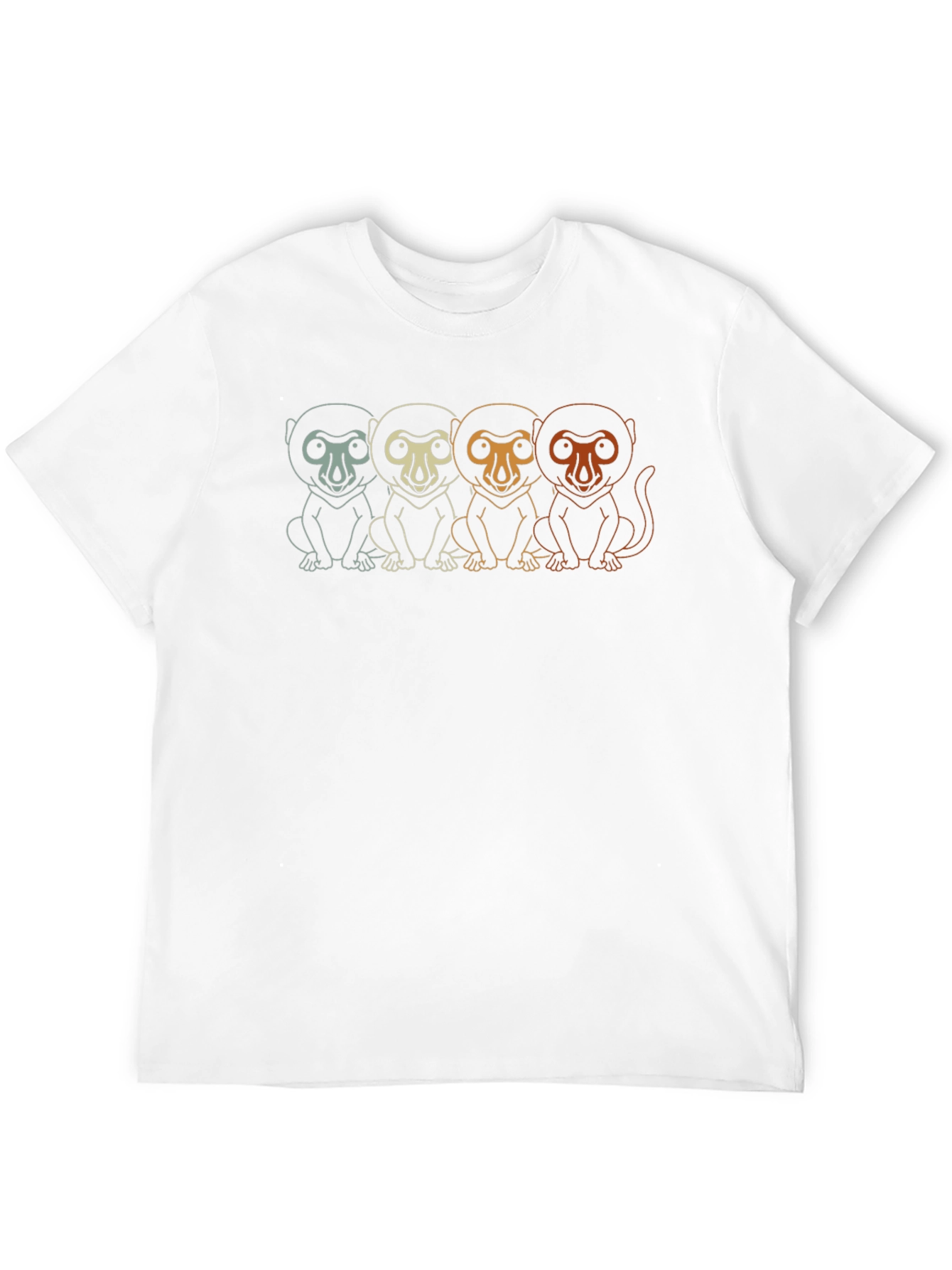 Retro Monkey Graphic Tee - Unique Design Soft Fabric
