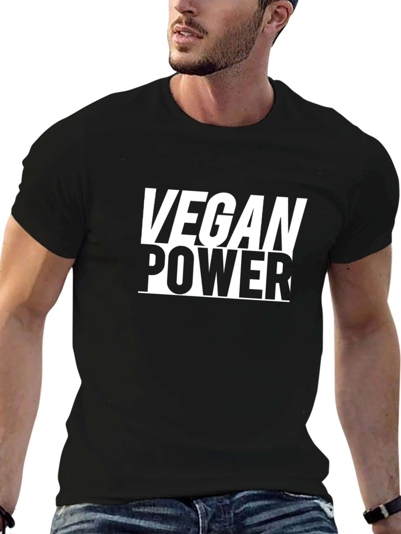 Vegan Power Graphic Tee - Bold Statement Shirt