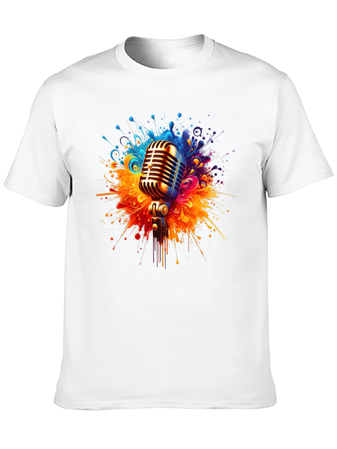 Retro Microphone T-Shirt - Music Inspired Graphic Tee