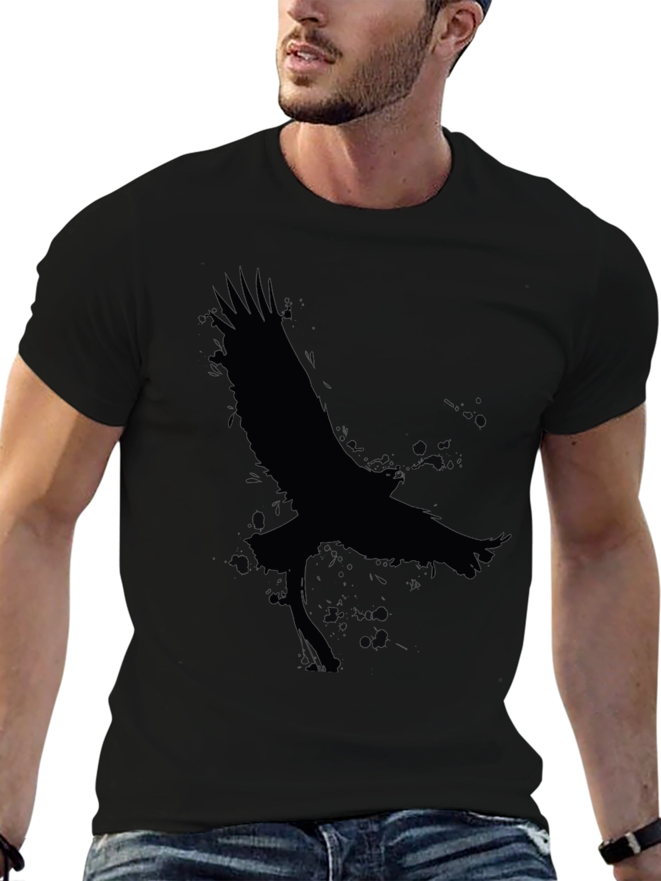 Black Eagle Graphic Tee - Mens Short Sleeve