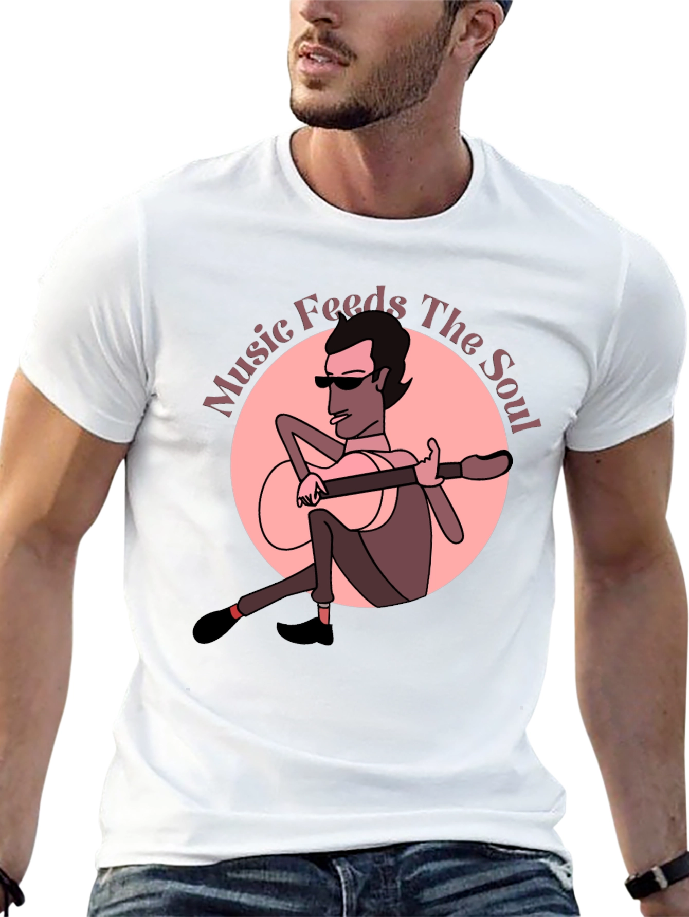 Music Feeds The Soul Graphic T-Shirt