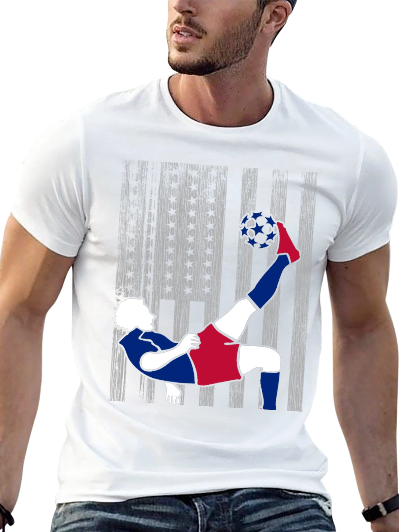 USA Soccer T-Shirt: Patriotic Kick