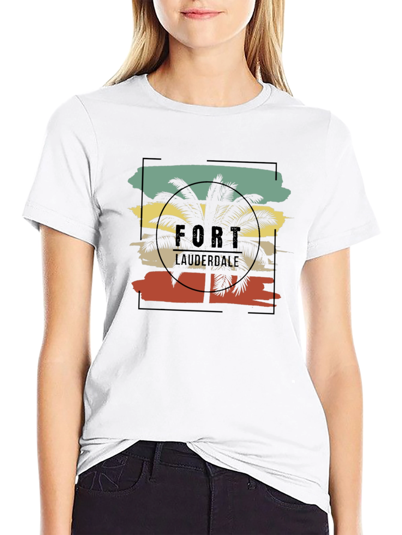 Fort Lauderdale Palm Tee - Retro Beach Vibes