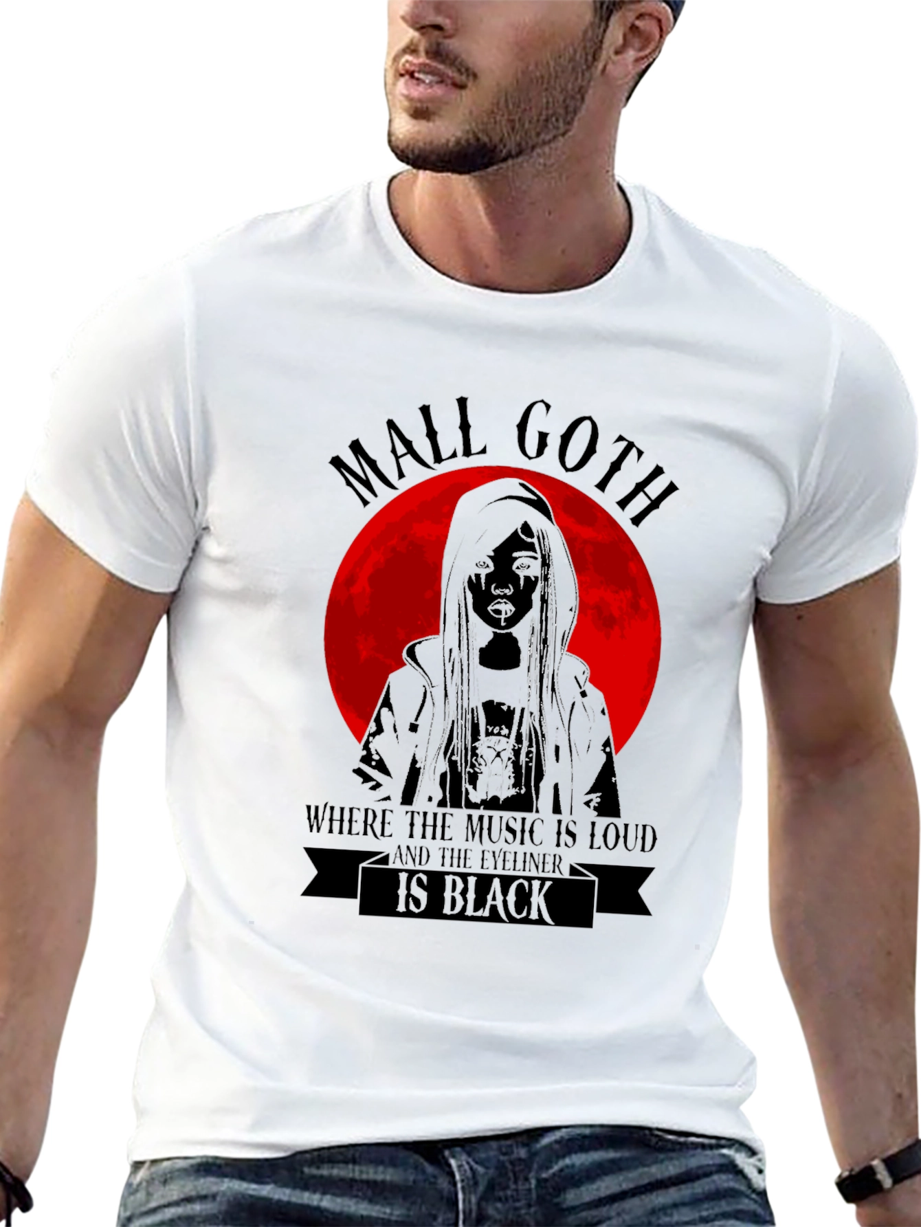 Mall Goth Graphic Tee - Loud Music Black Eyeliner