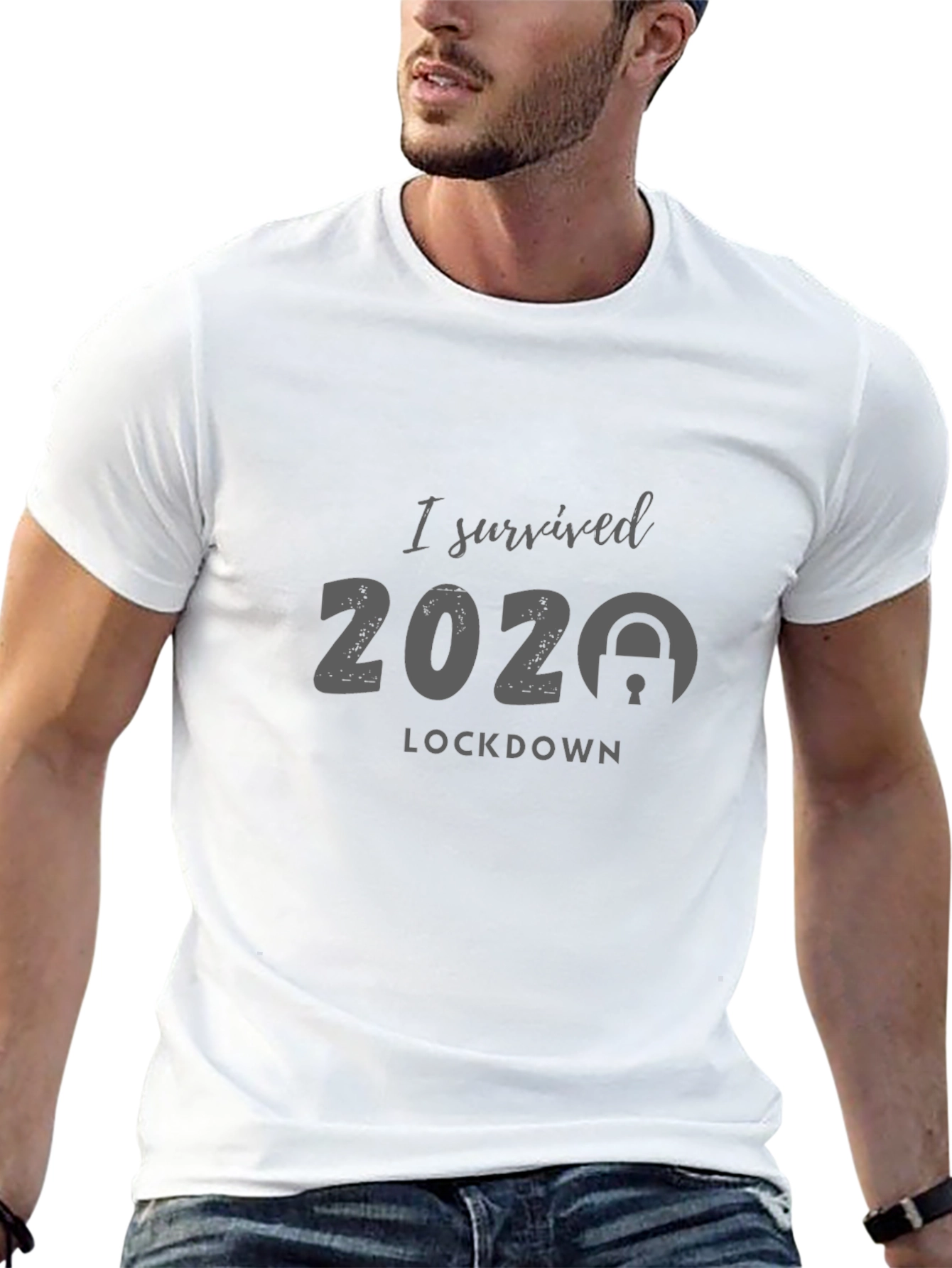 I Survived 2020 Lockdown Black T-Shirt