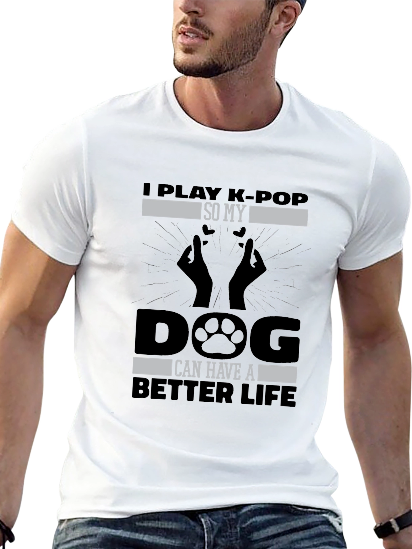 I Play K-Pop for My Dog Graphic Tee
