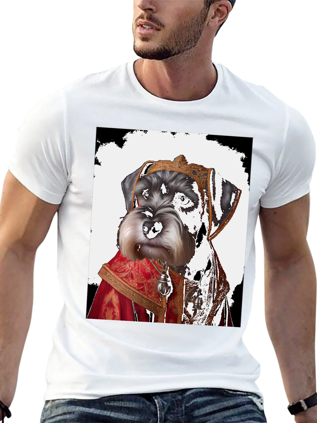 Dog Pope T-Shirt - Black