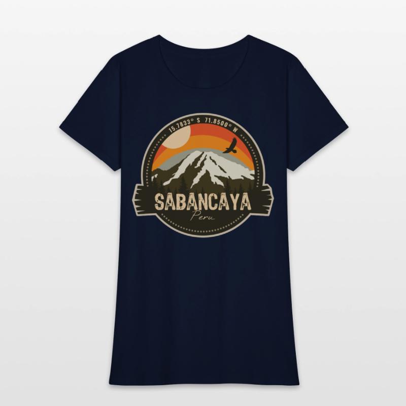 Sabancaya Peru Retro Vintage Camping Hiking Badge