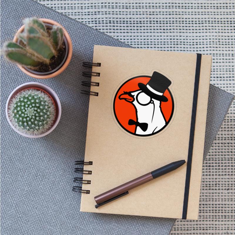 Sir bird top hat monocle glasses rich gentleman