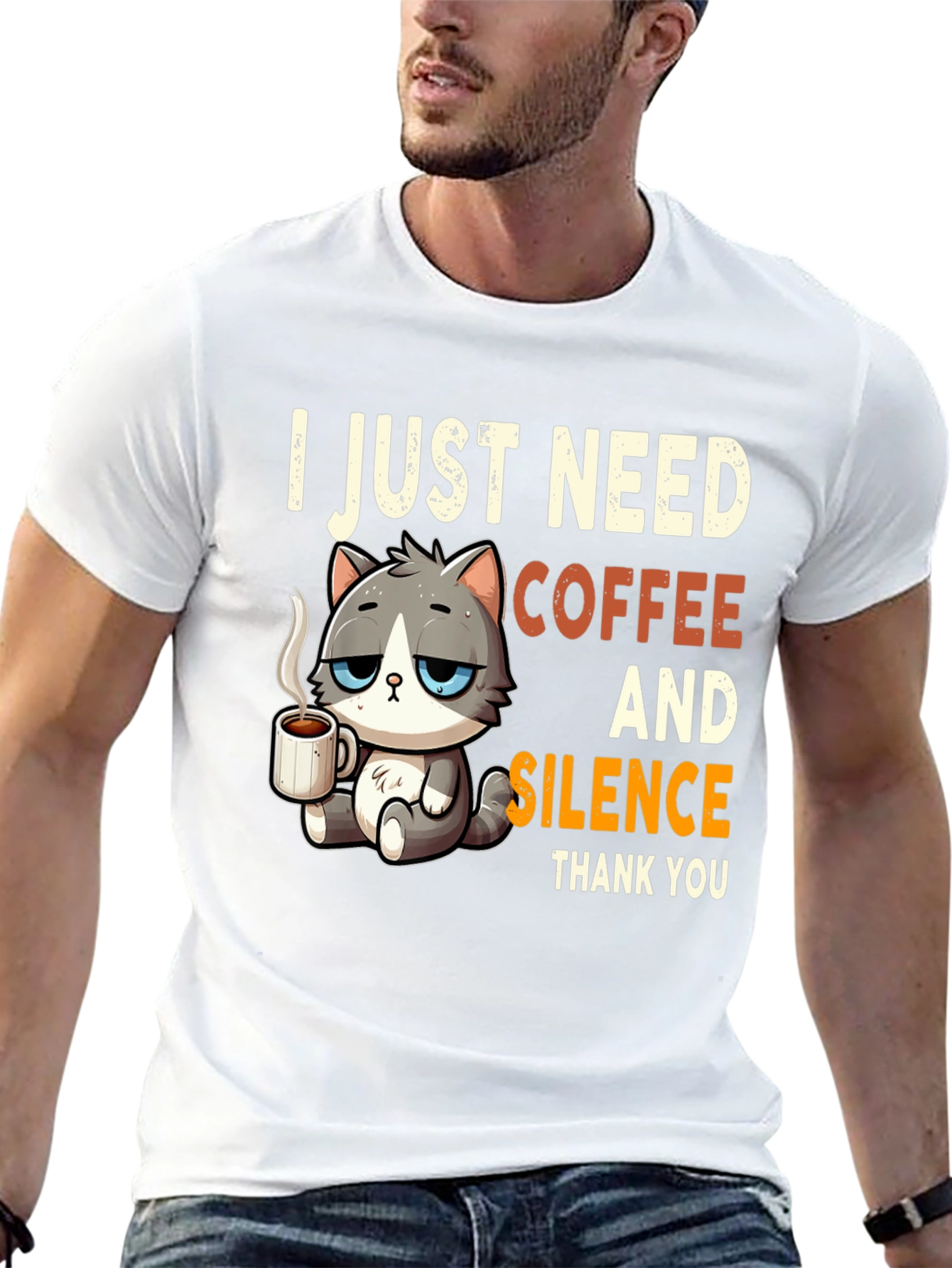 I Just Need Coffee and Silence T-Shirt
