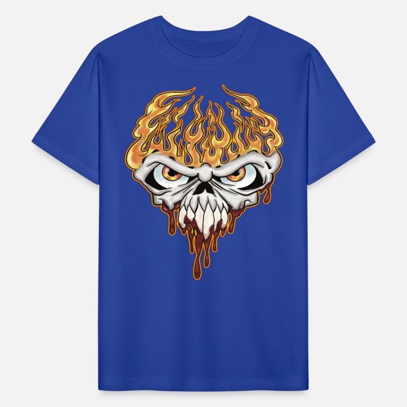Skull On Fire - Teen Shirt Design