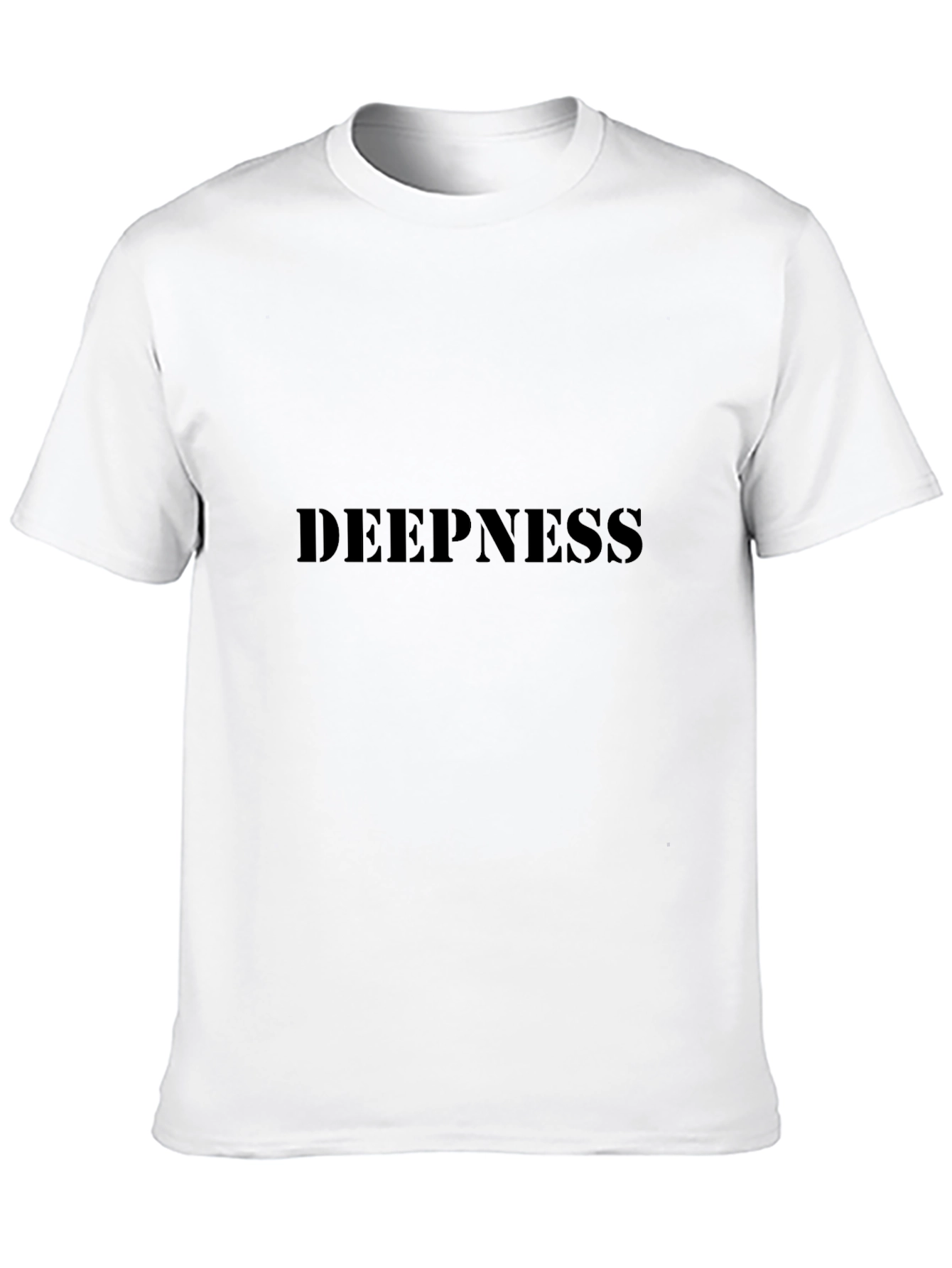 Deepness Black Crew Neck T-Shirt