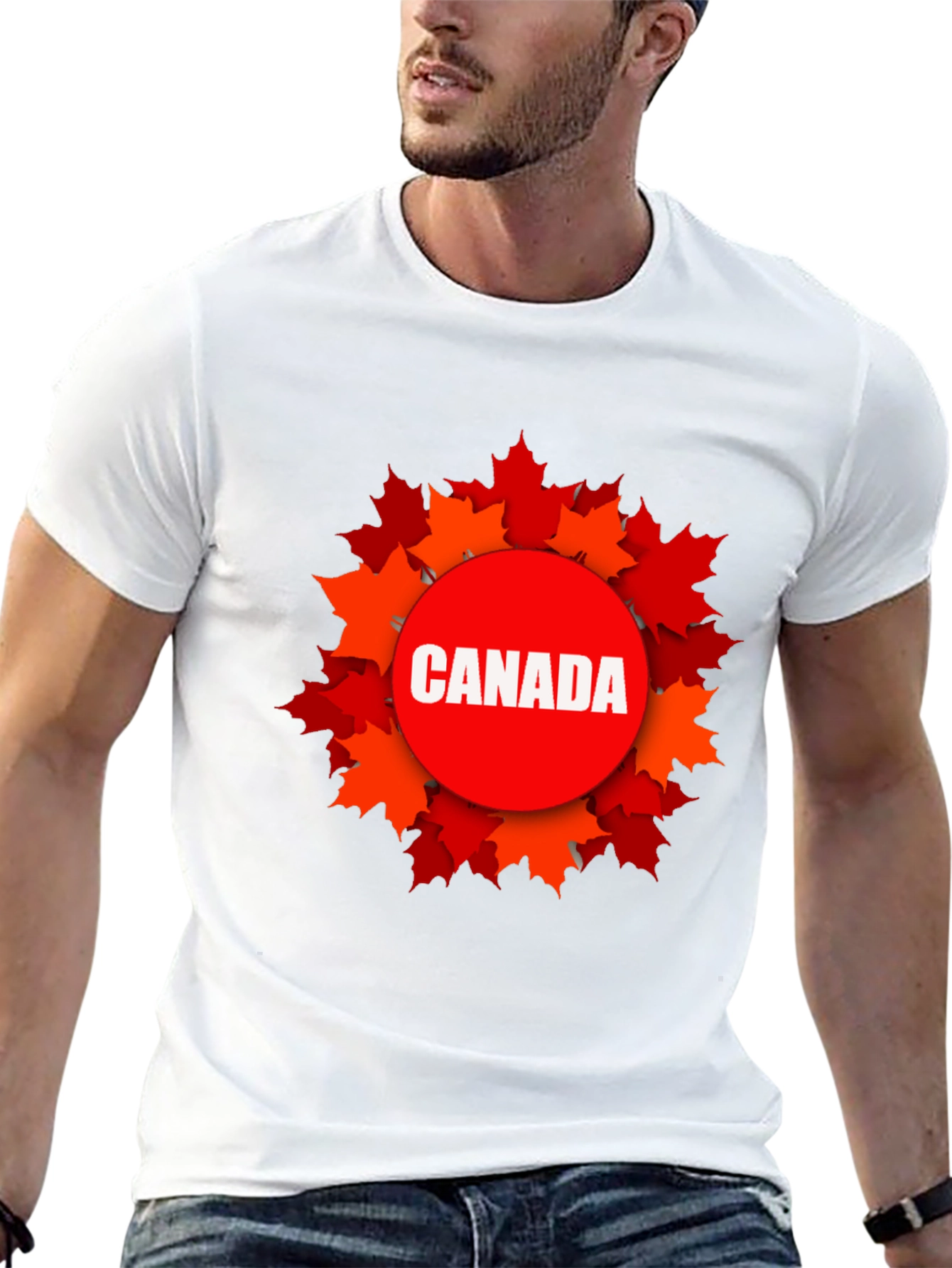 Canada Maple Leaf Graphic Tee - Black