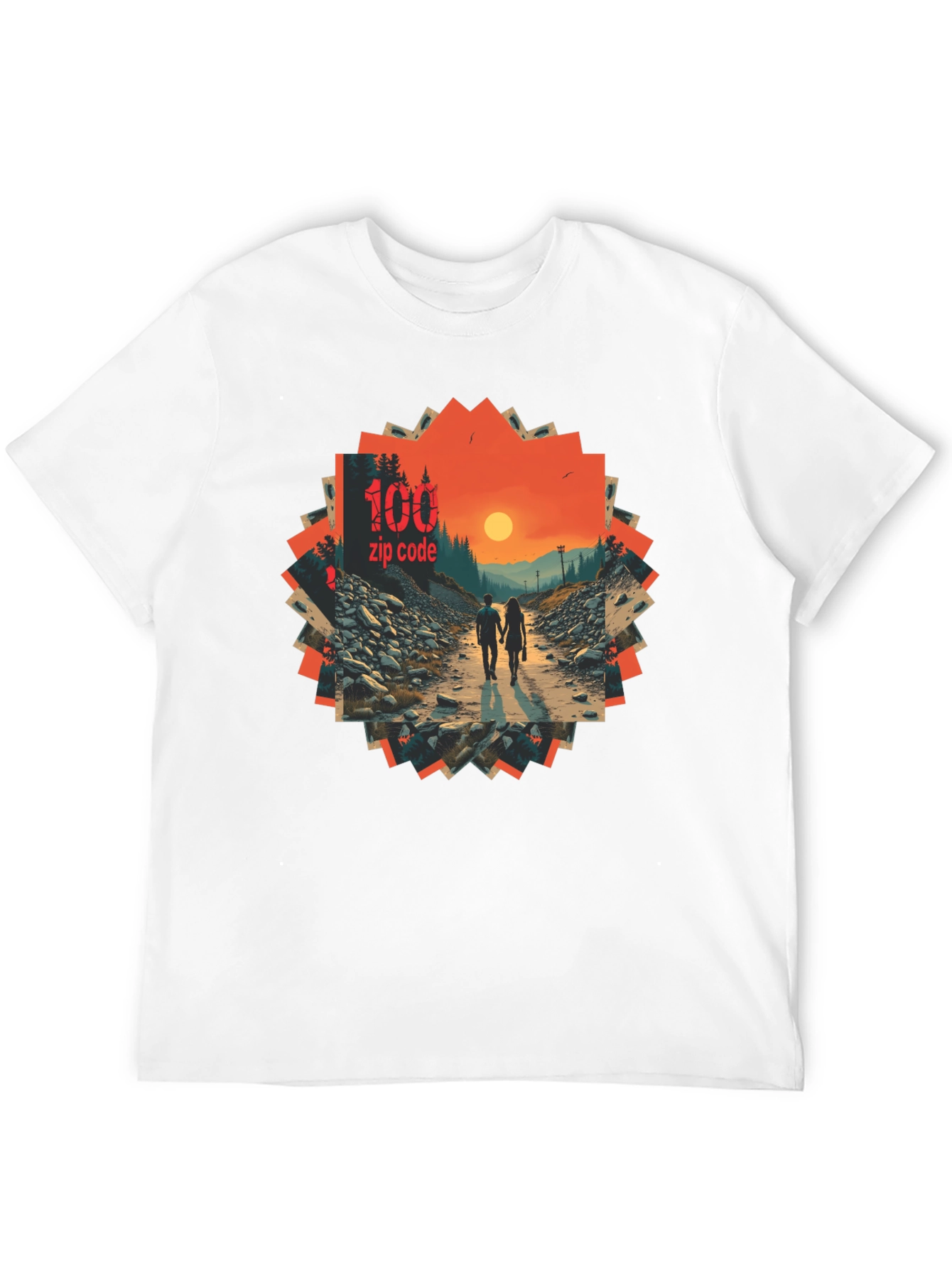 Sunset Zip Code Graphic Tee