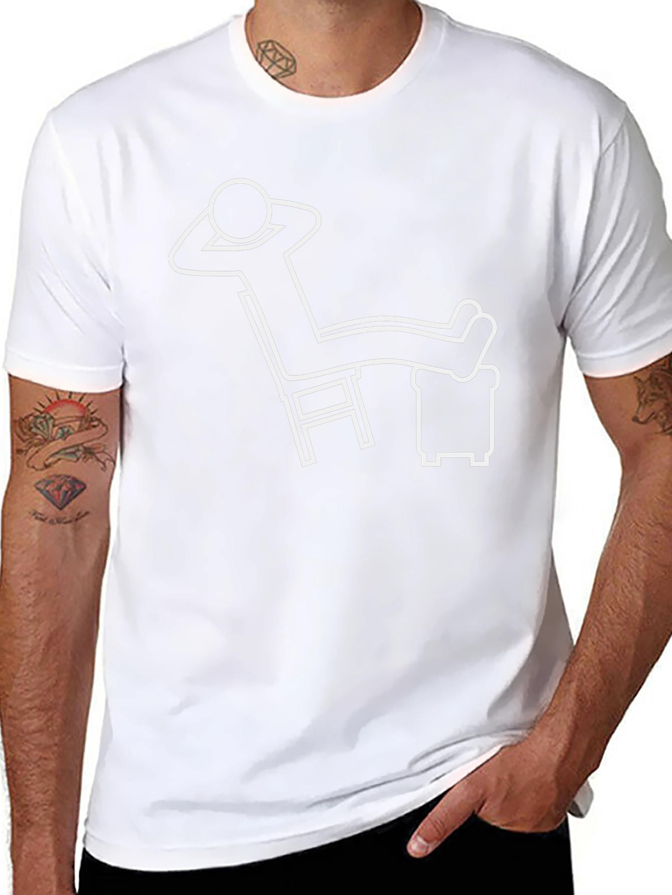 Relaxing Stick Figure T-Shirt - Lounge Life Tee