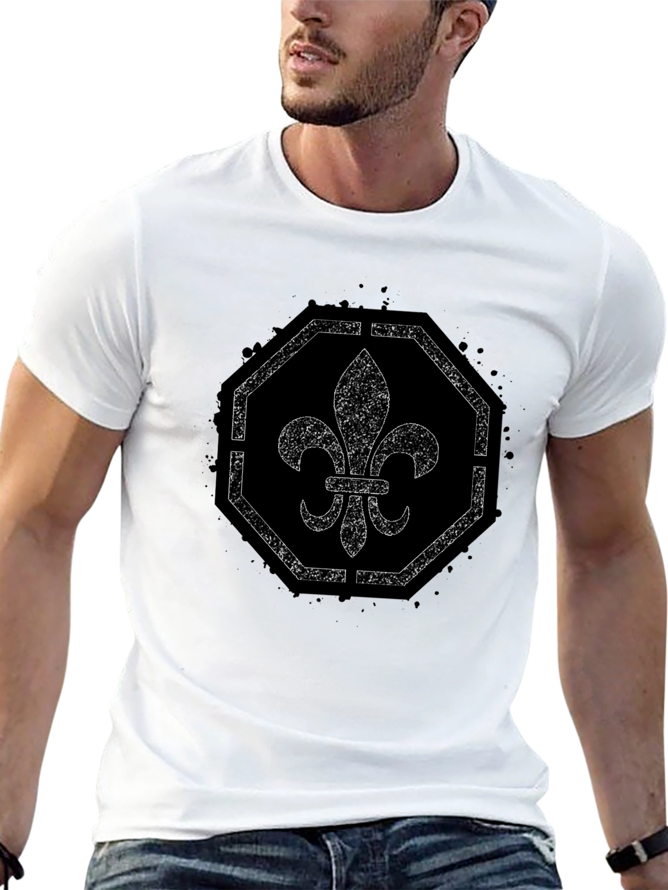 Fleur-de-lis Graphic Tee - Distressed Print