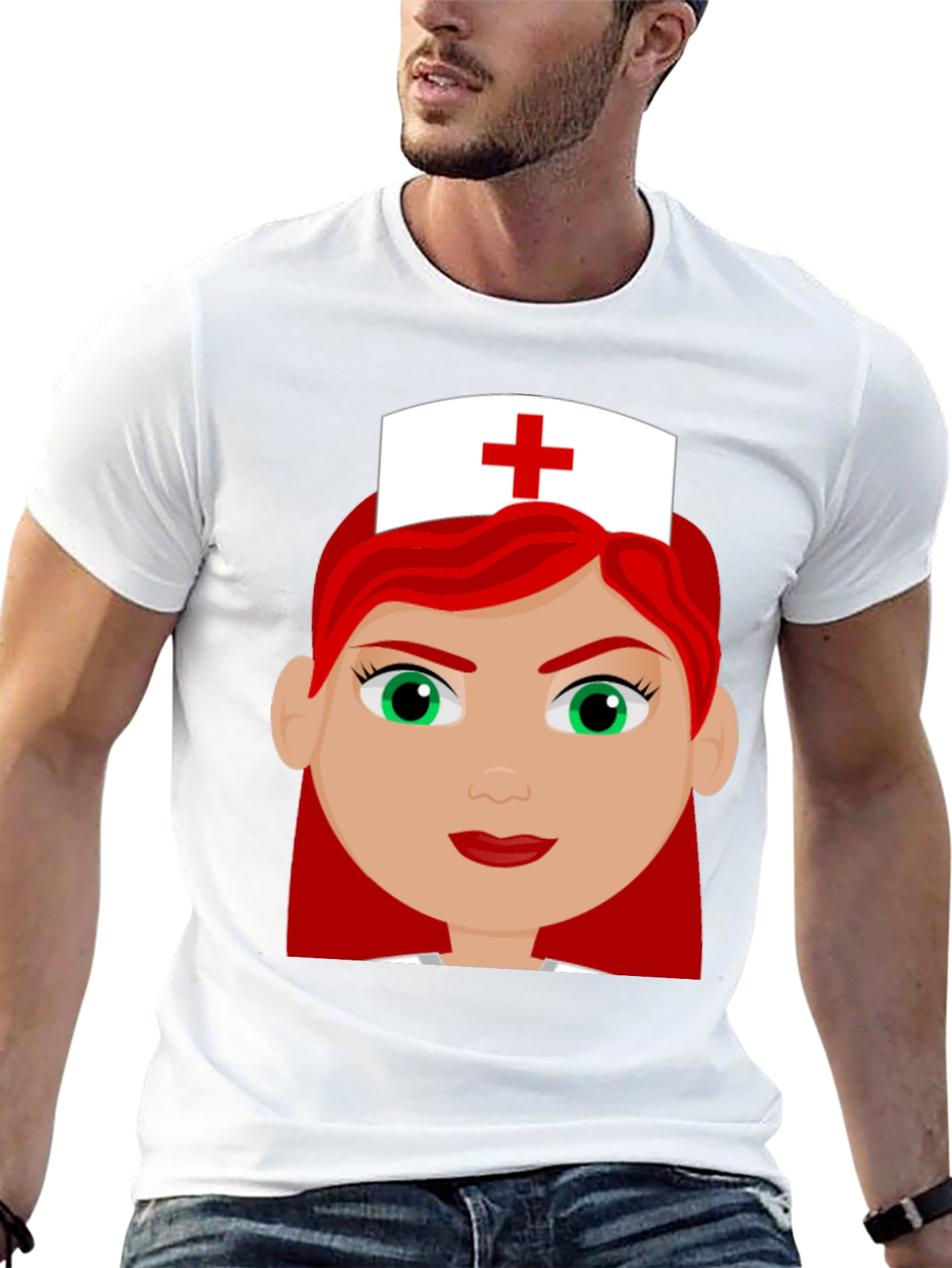 Nurse Cartoon Graphic T-Shirt
