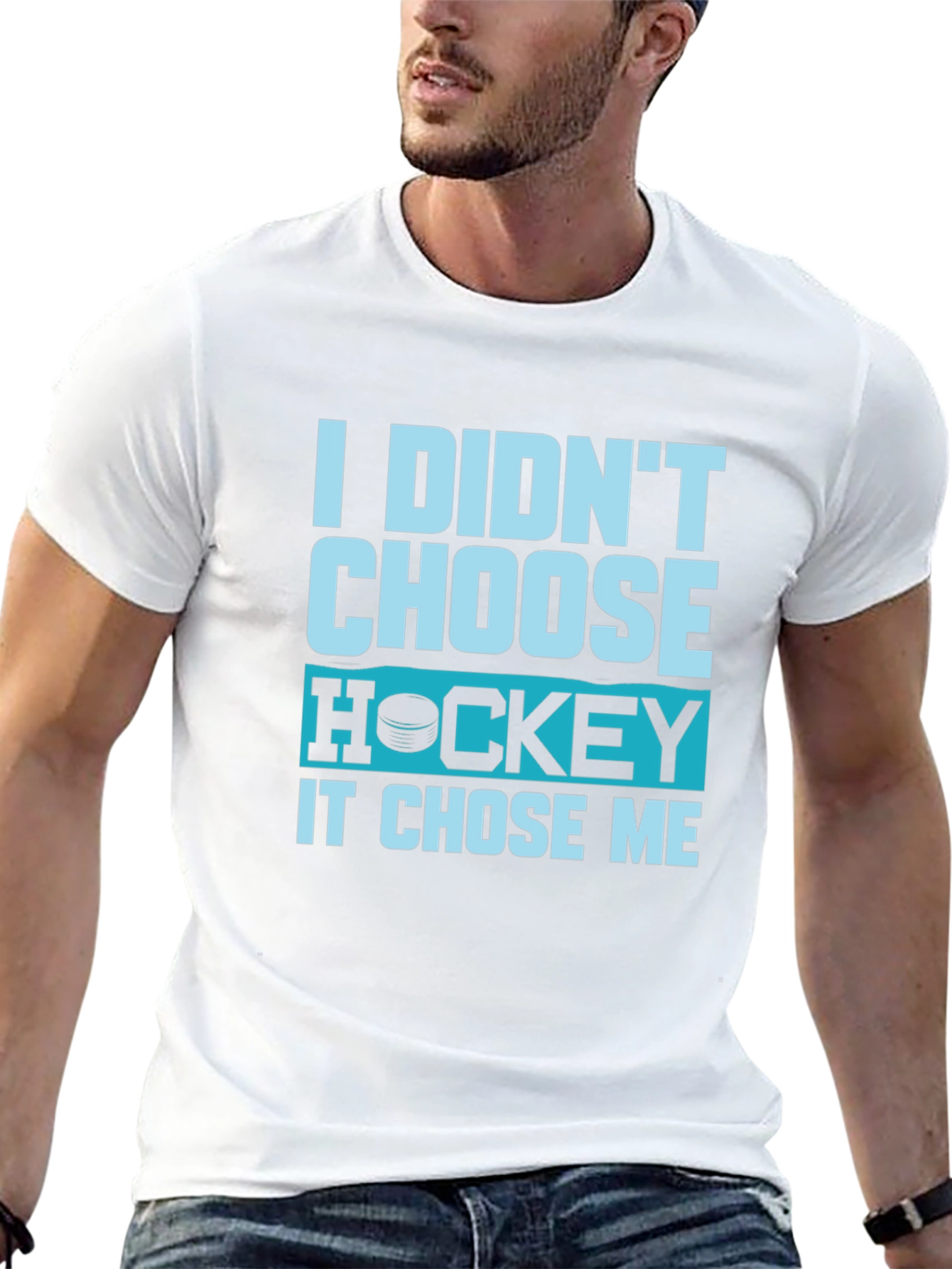Hockey Chose Me Black T-Shirt