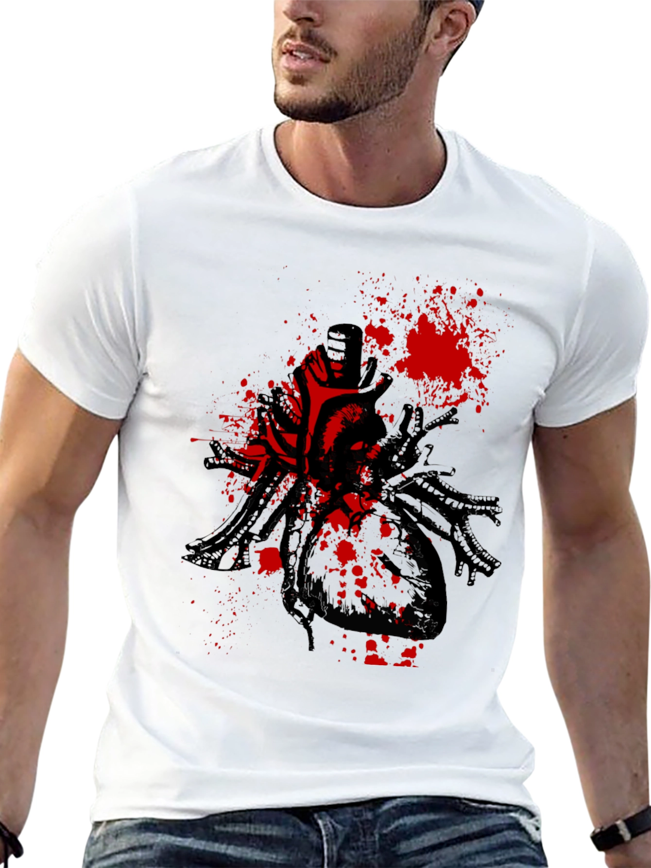 Cyberpunk Heart T-Shirt - Black Graphic Tee