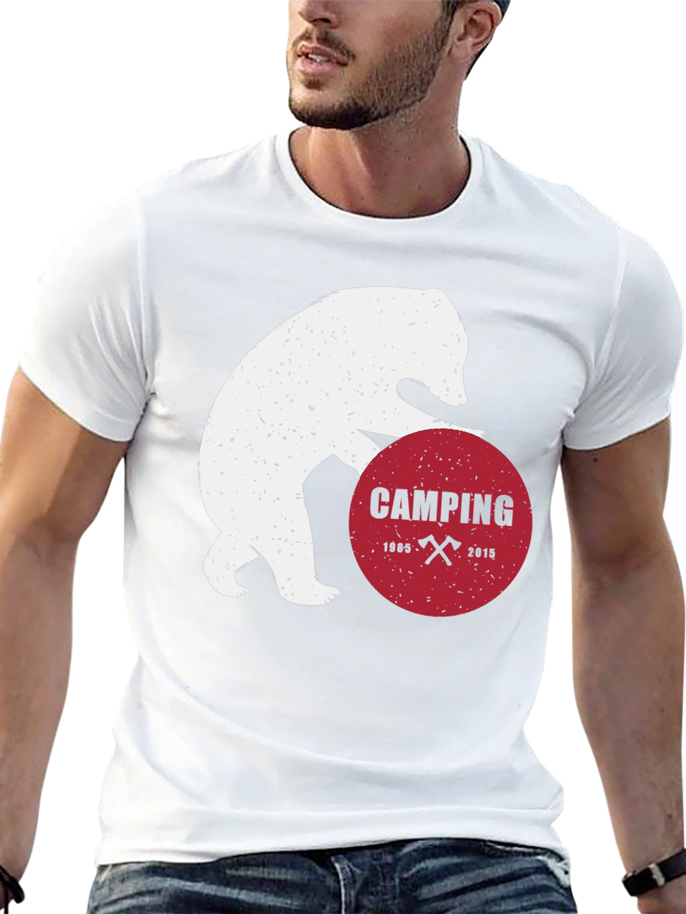 Camping Bear T-Shirt - Adventure Ready