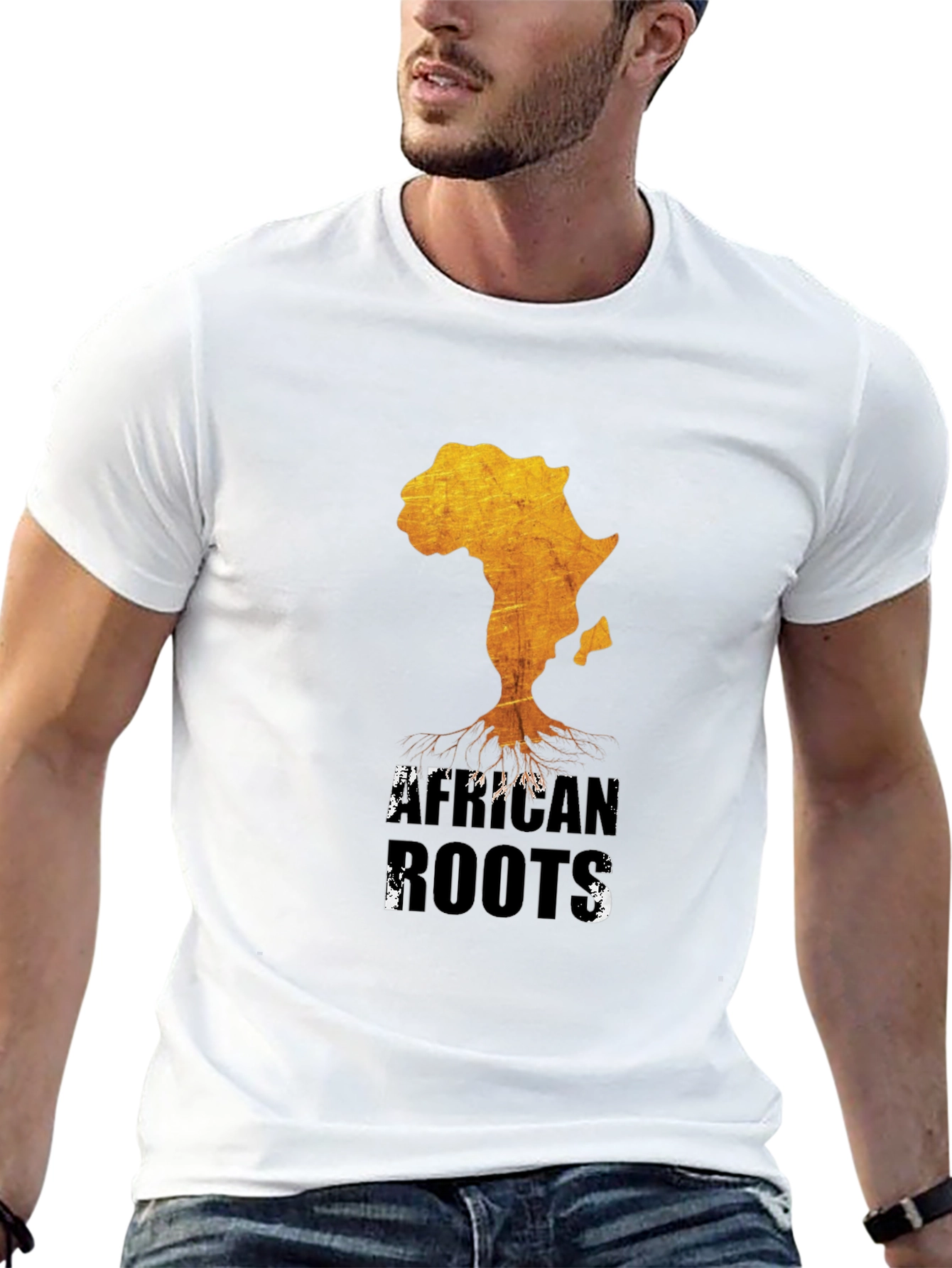 African Roots Graphic T-Shirt - Black