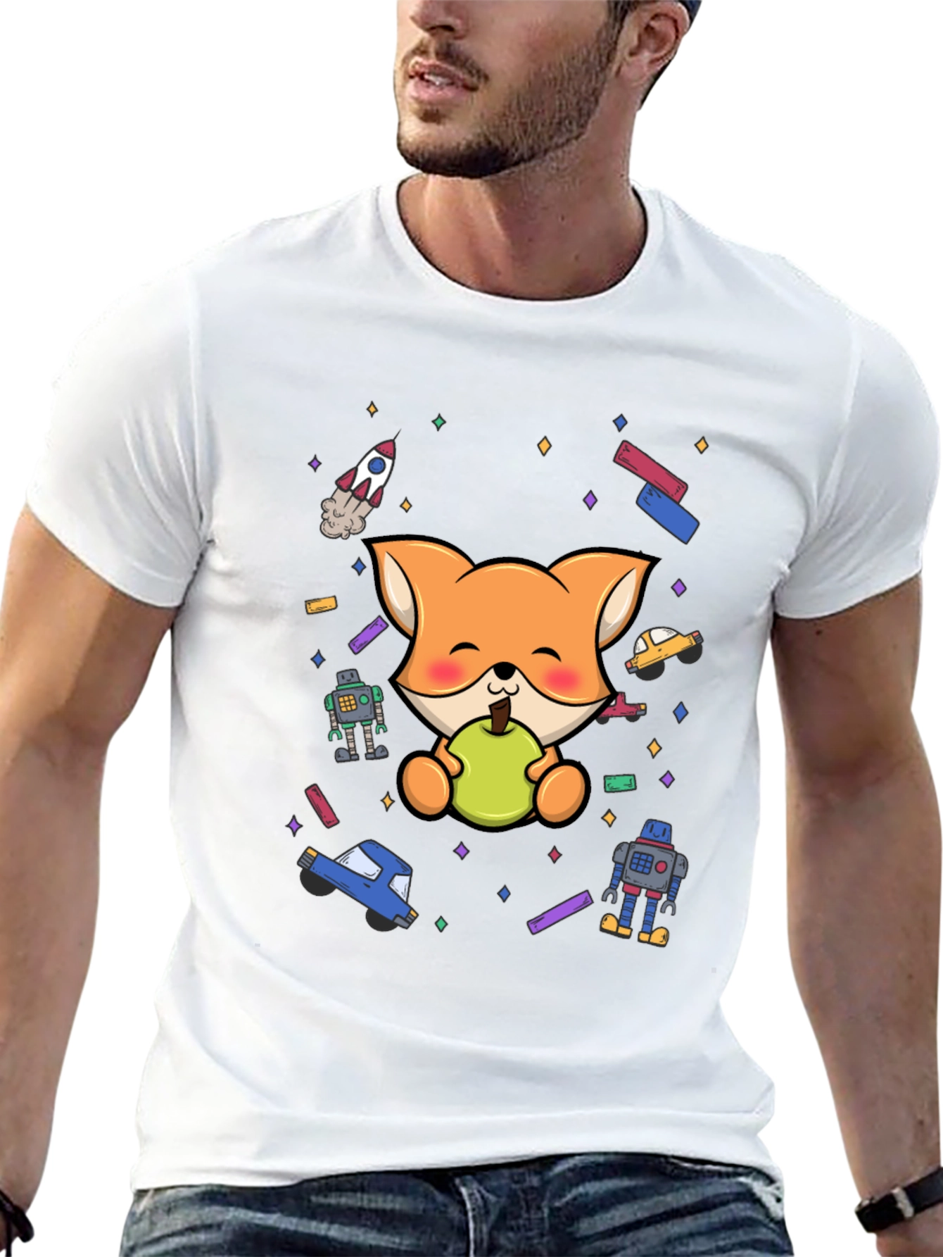 Cute Cartoon Fox T-Shirt