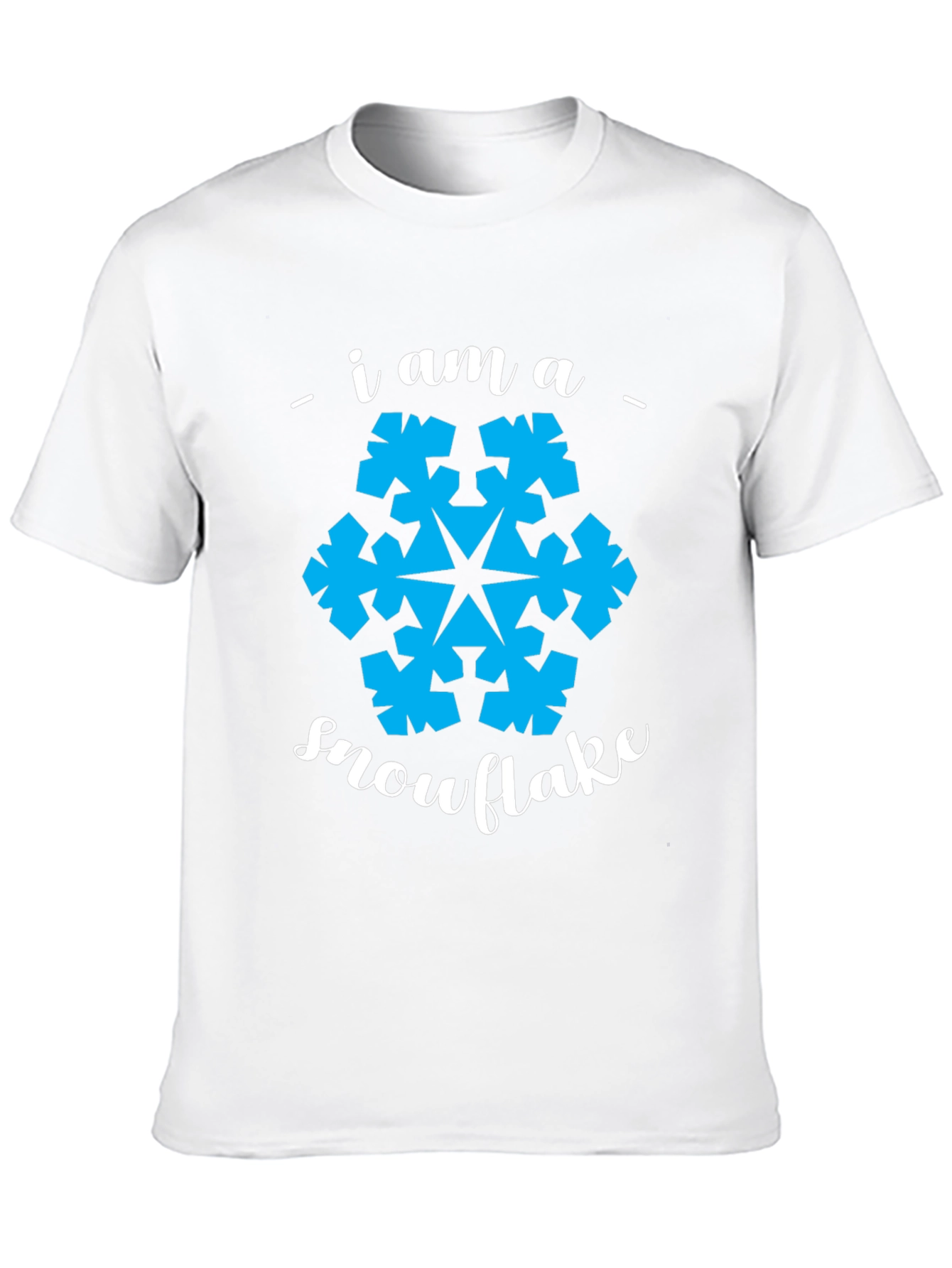 I am a Snowflake Graphic T-Shirt - Black