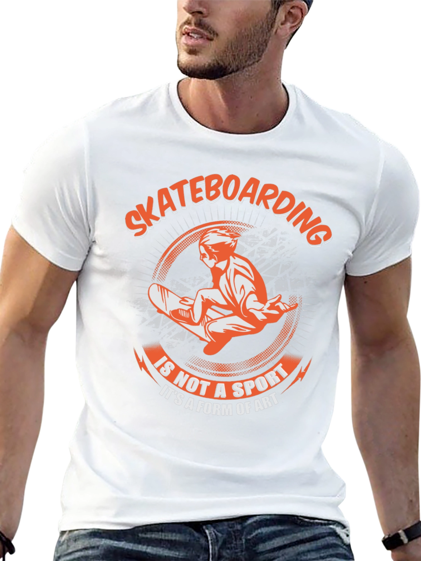 Skateboarding Art T-Shirt - Black