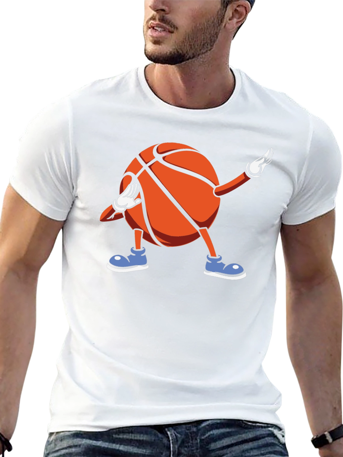 Dabbing Basketball Graphic T-Shirt