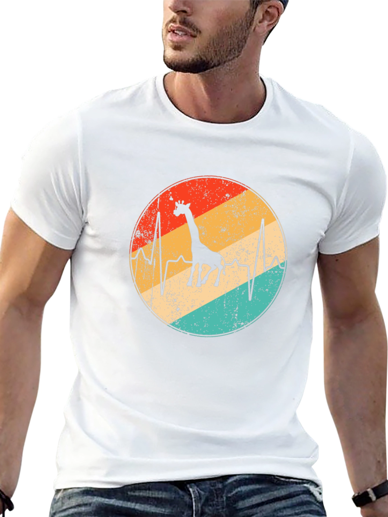 Giraffe Heartbeat Graphic Tee