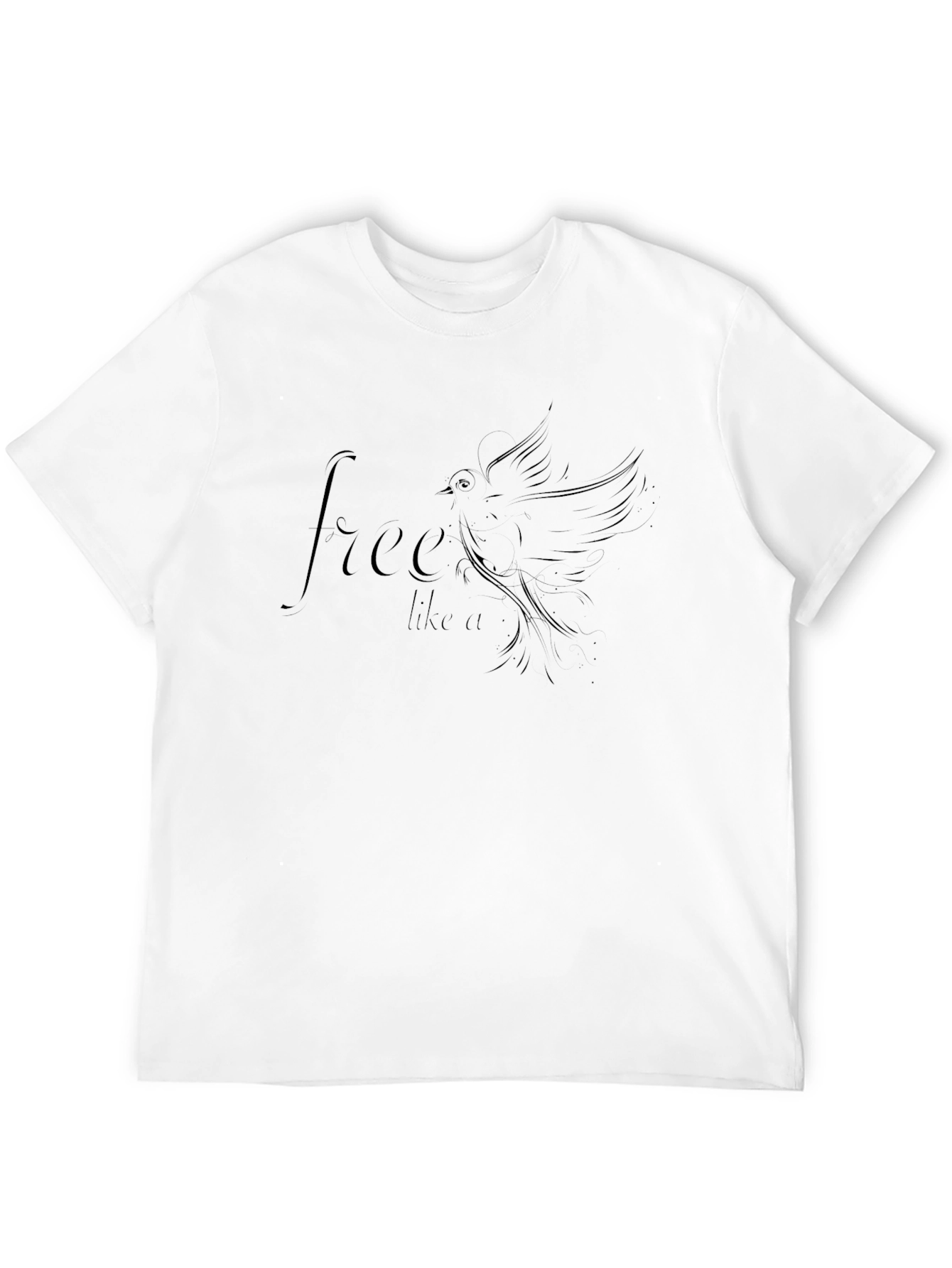 Free Like A Bird Graphic Tee - Black