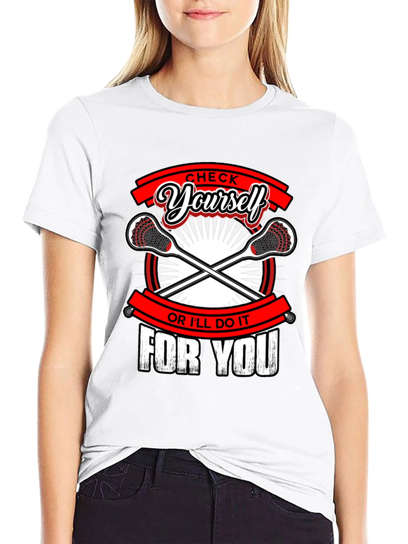 Check Yourself Lacrosse Graphic T-Shirt