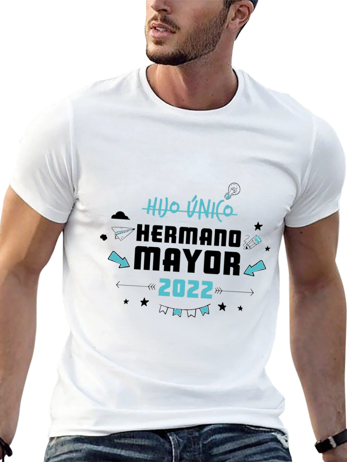 Hijo Unico Hermano Mayor 2022 Black T-Shirt