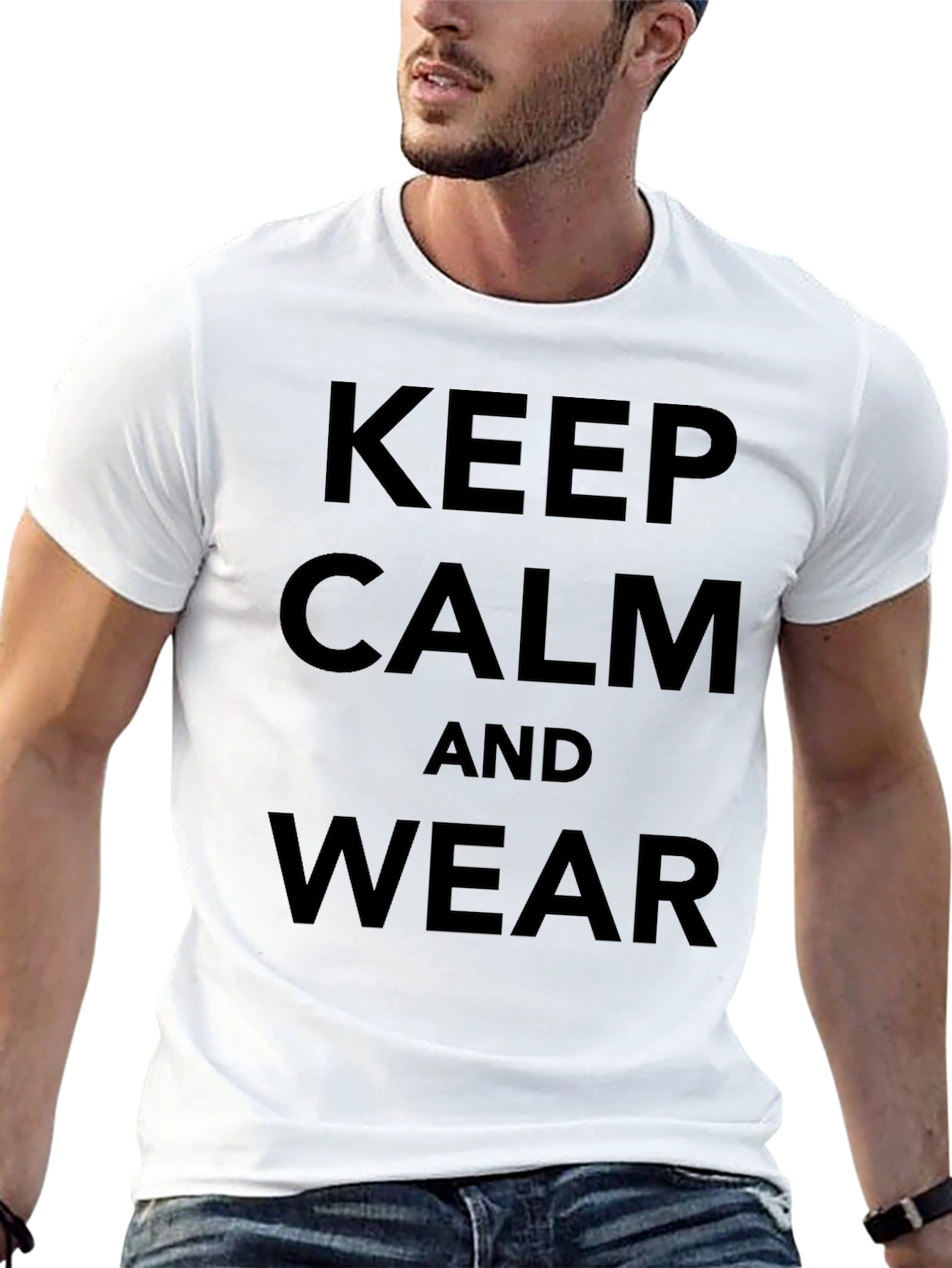 Keep Calm and Wear Graphic Tee - Black
