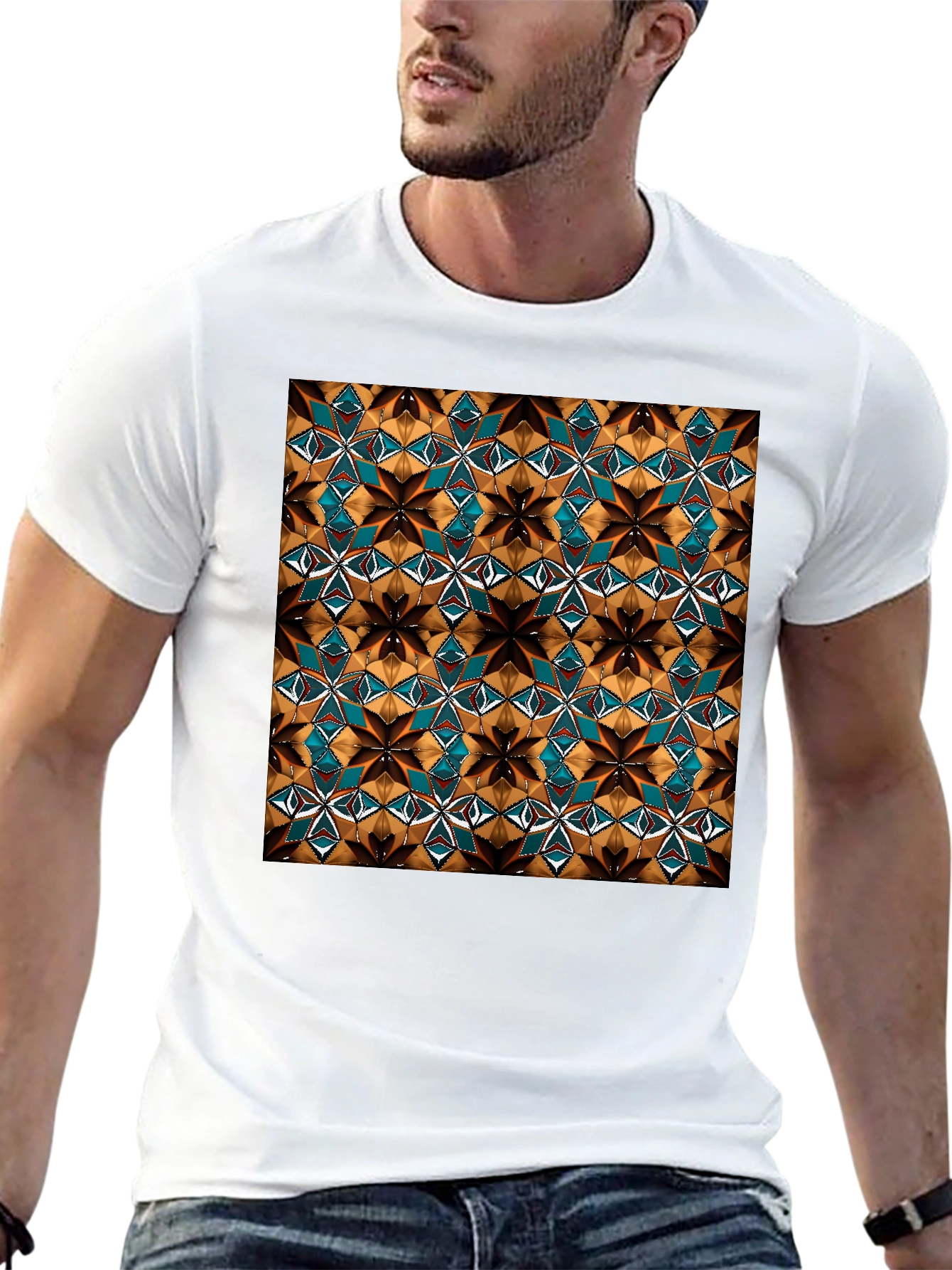 Geometric Pattern Tee - Unique Style Premium Comfort