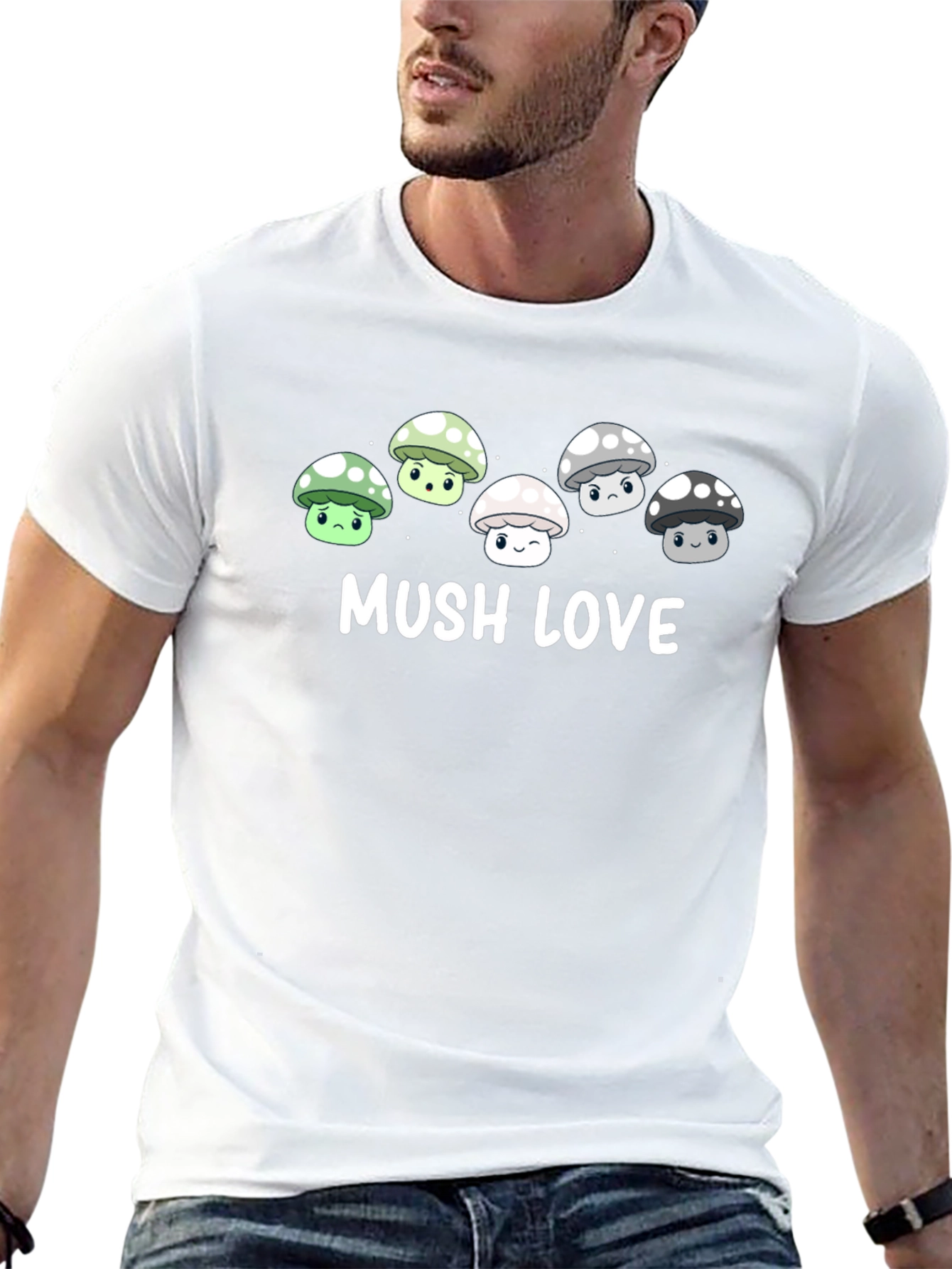 Mushroom Love Graphic Tee - Unisex Cotton T-Shirt