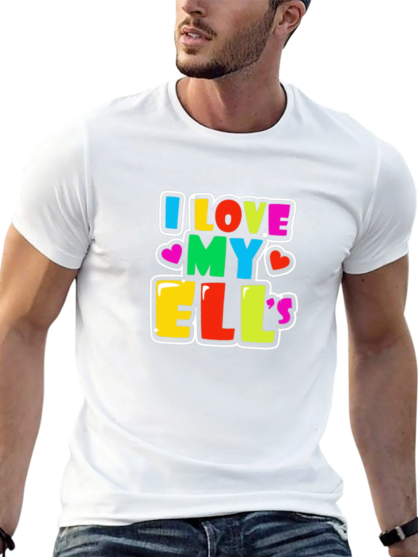 I Love My Ellies T-Shirt - Black Cotton Blend