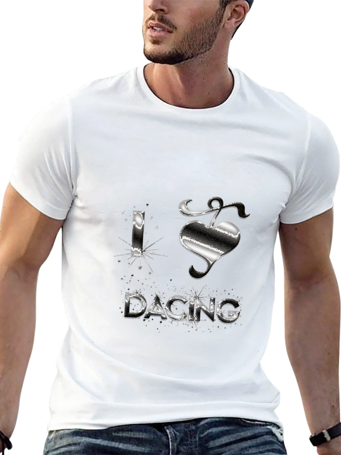 I Love Dacing Black Tee