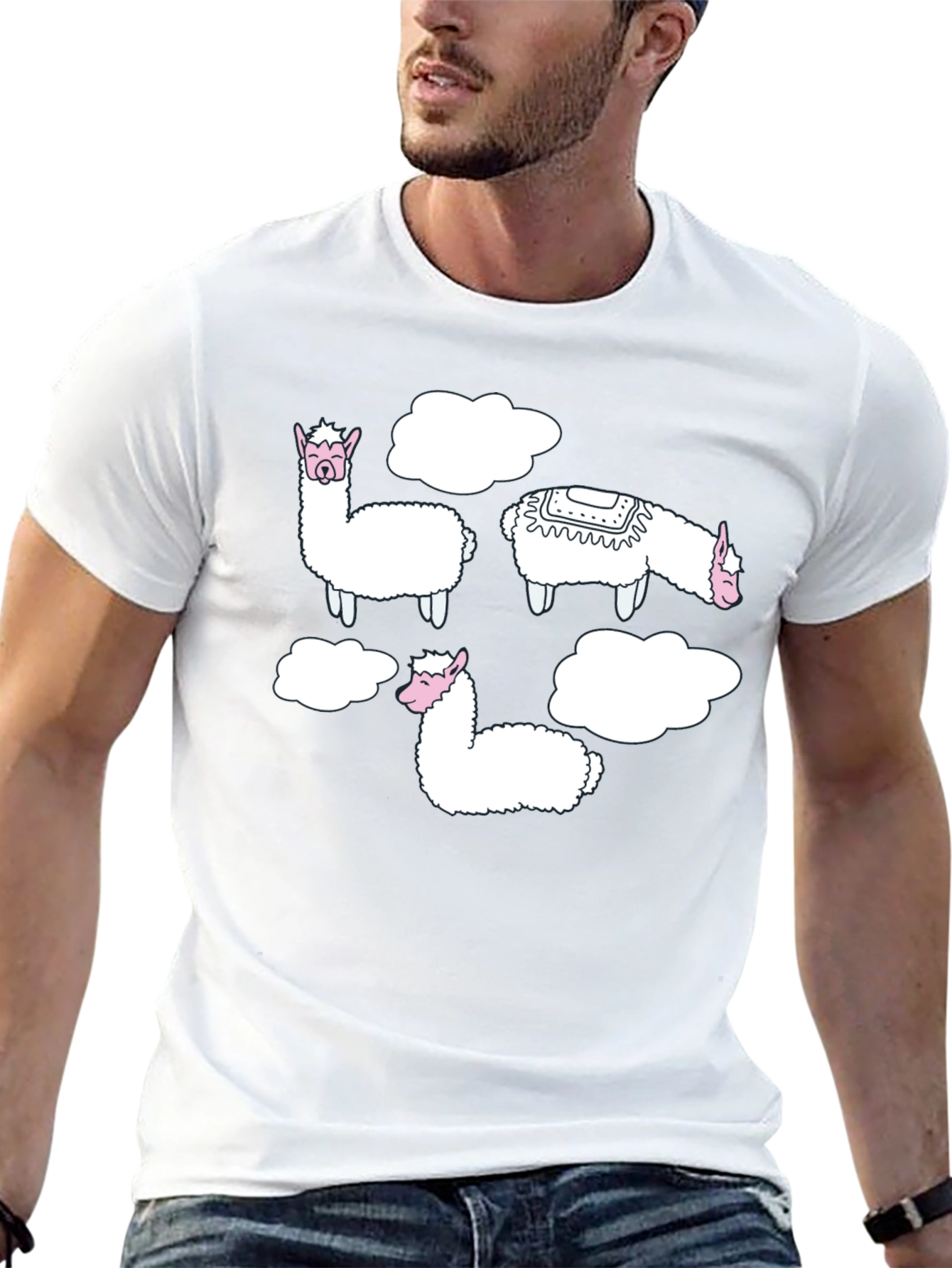 Llama Cloud T-Shirt - Mens Black Tee