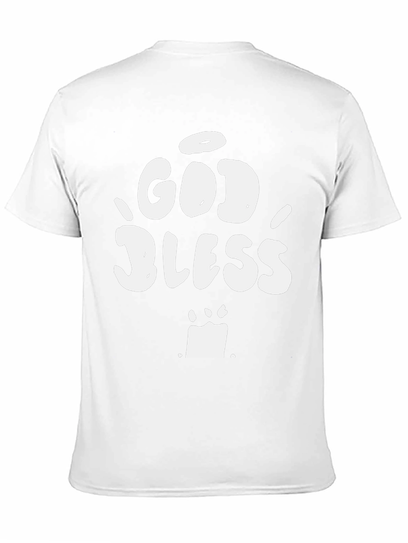 God Bless Graphic Print Tee - Casual Black T-Shirt