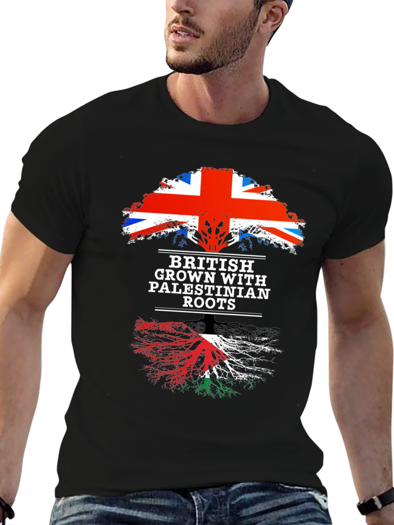 British Grown with Palestinian Roots T-Shirt