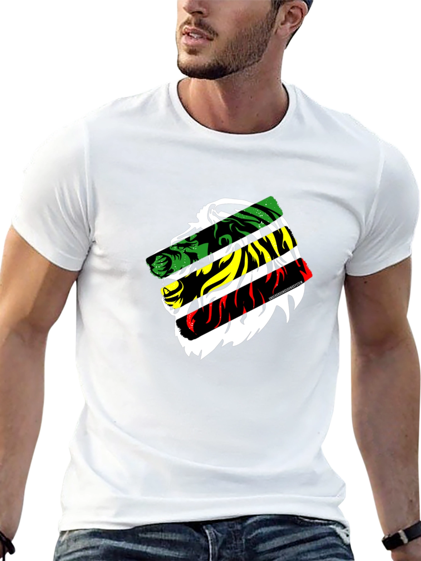 Rasta Lion T-Shirt - Black Cotton Graphic Tee
