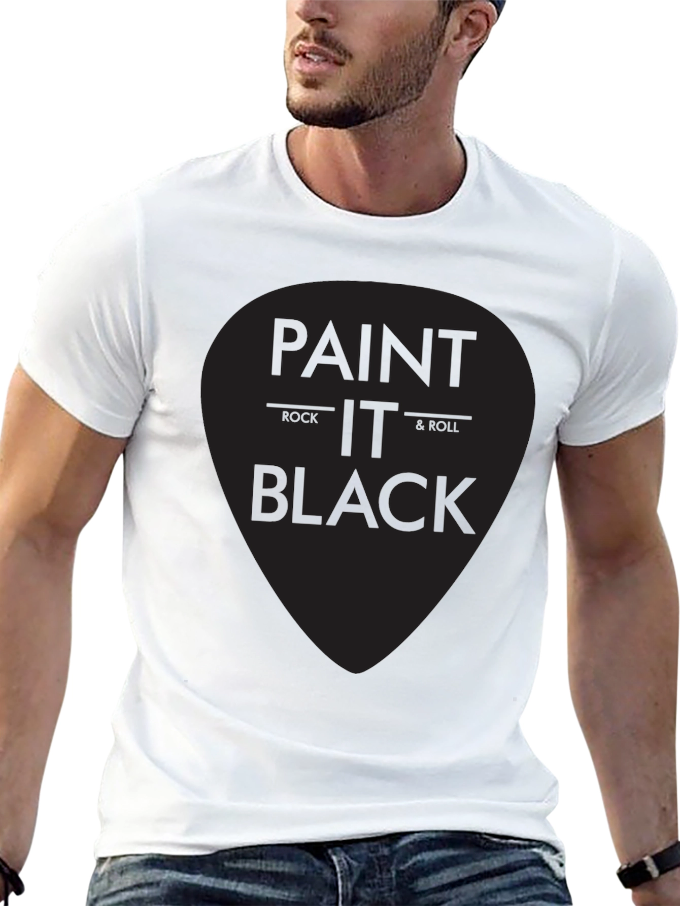 Paint It Black Rock & Roll Graphic T-Shirt