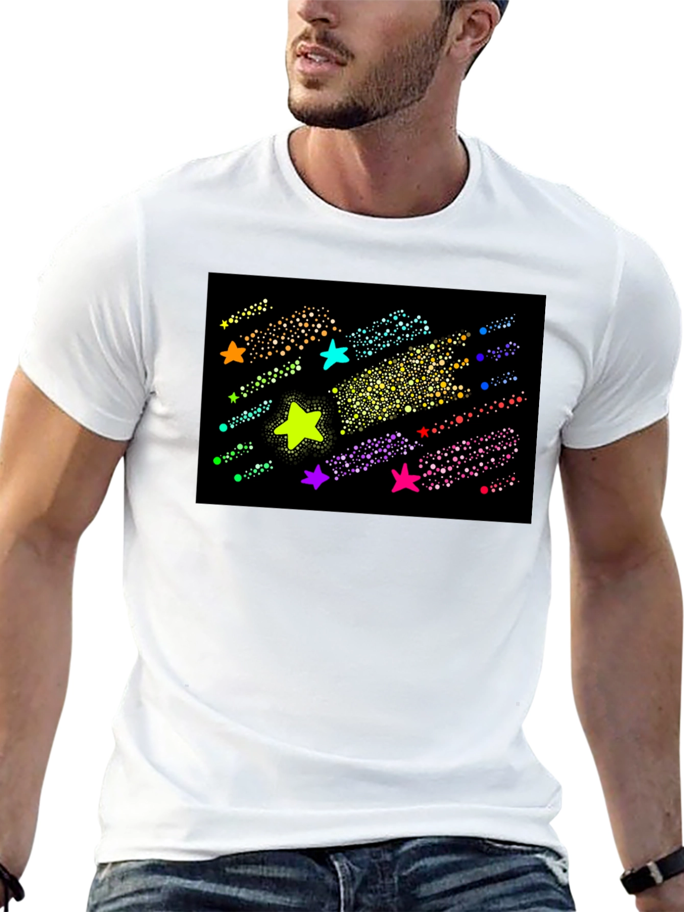 Galaxy Starfall Black T-Shirt