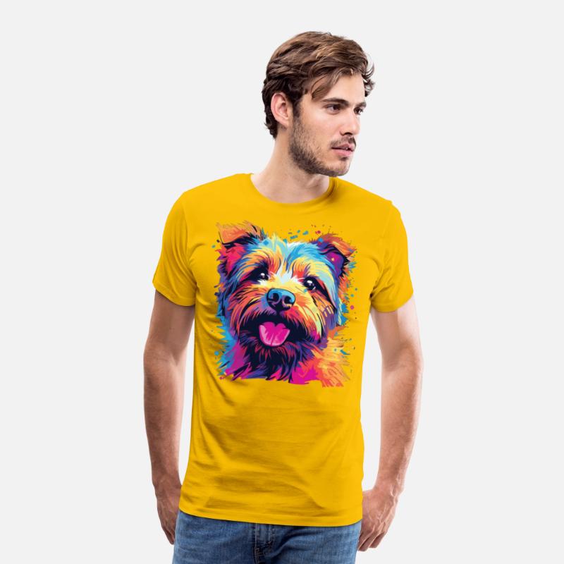 Watercolor Colorful Norfolk Terrier