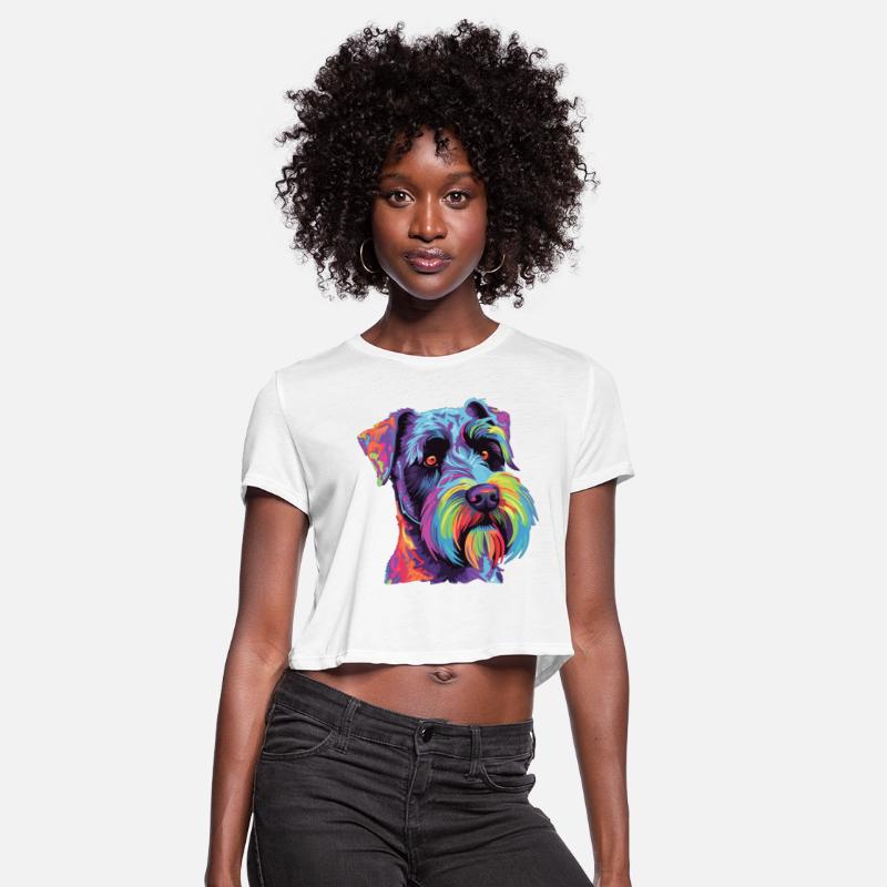 Watercolor Colorful Standard Schnauzer