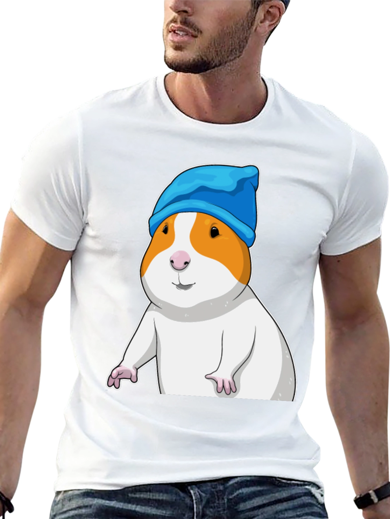 Guinea Pig in Blue Hat T-Shirt