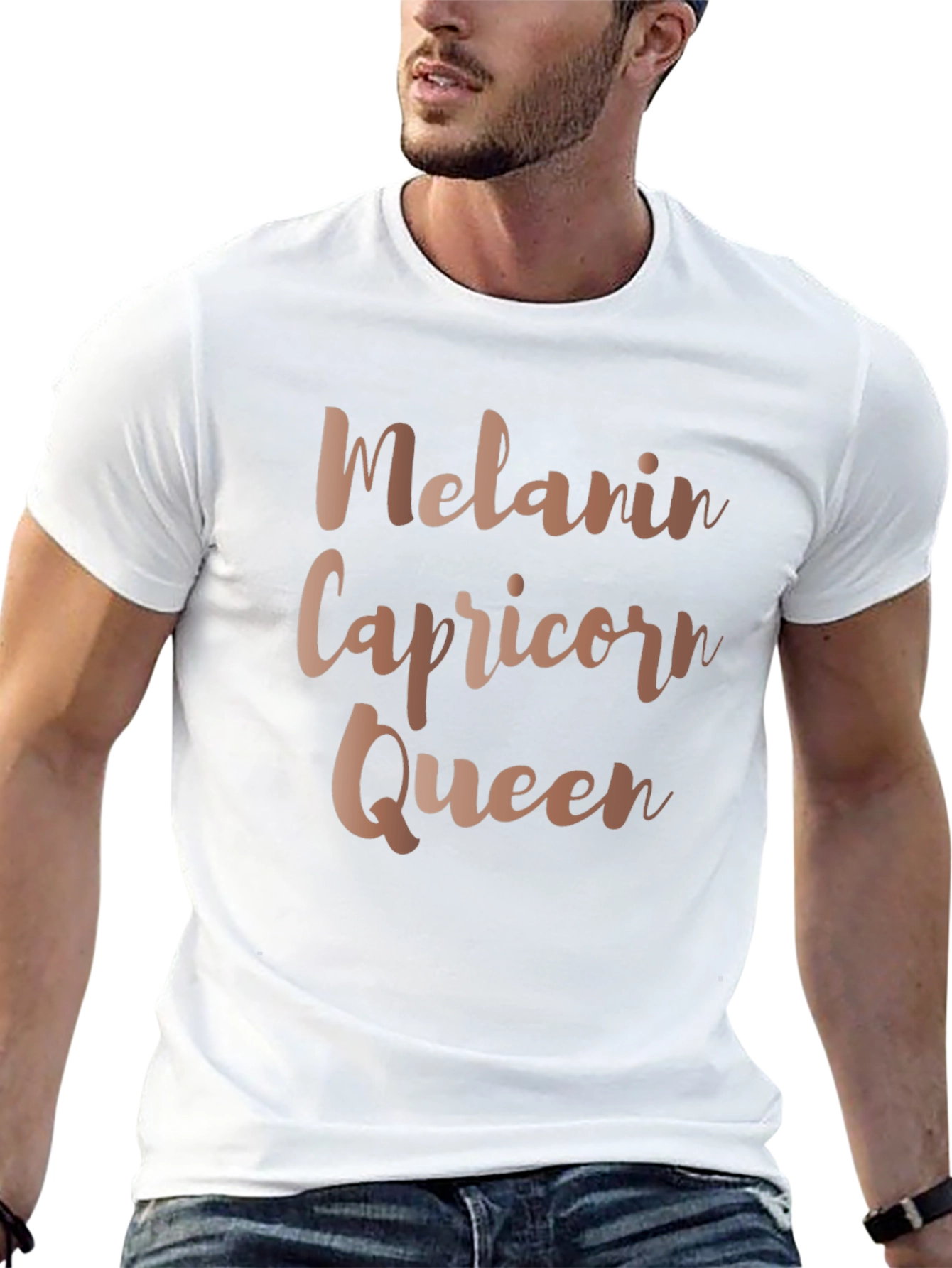 Melanin Capricorn Queen Black T-Shirt